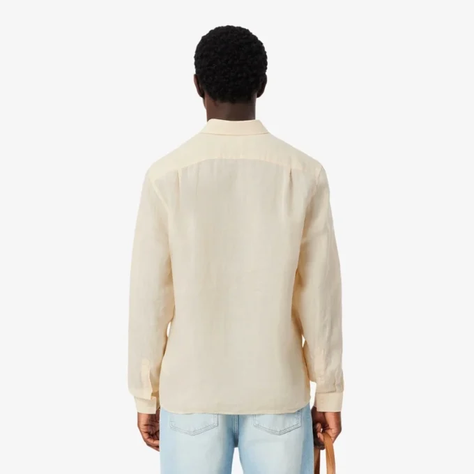 Camisa de lino de corte regular para hombre