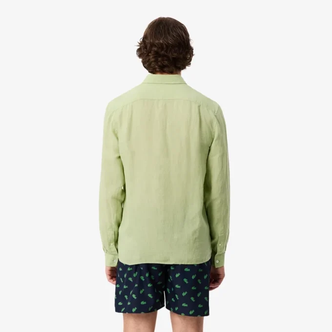 Camisa de lino de corte regular para hombre