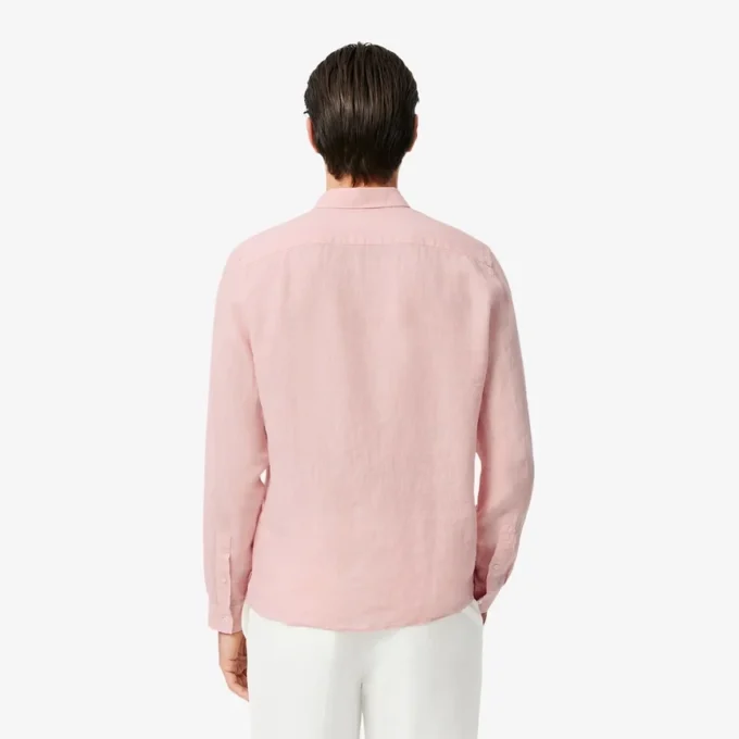 Camisa de lino de corte regular para hombre
