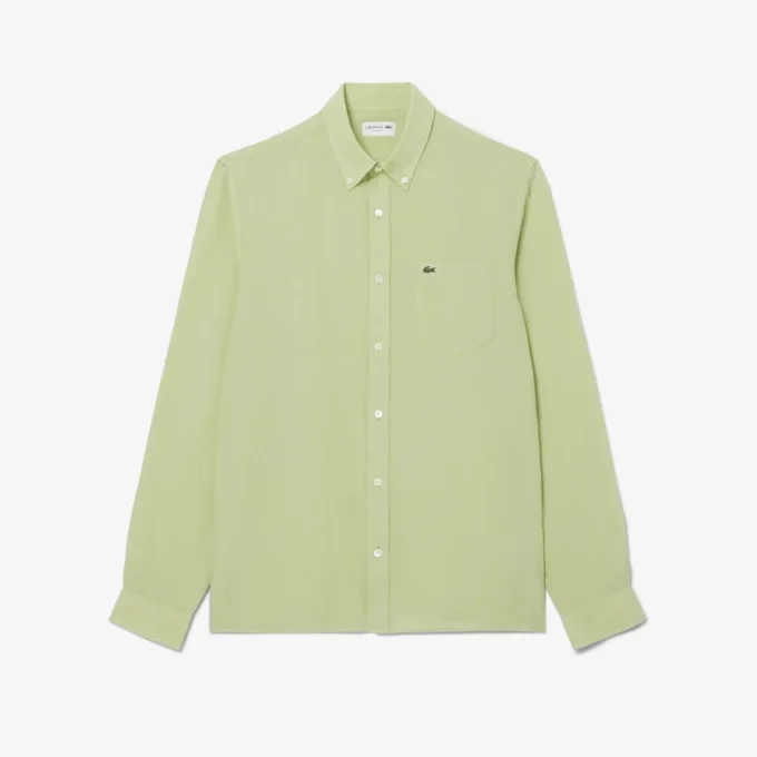 Camisa de lino de corte regular para hombre