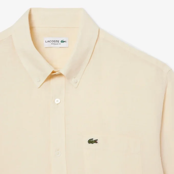 Camisa de lino de corte regular para hombre