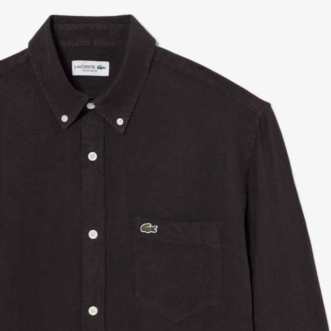 Camisa de lino de corte regular para hombre