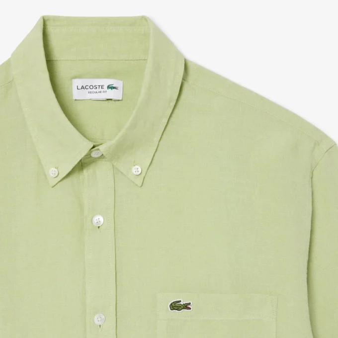 Camisa de lino de corte regular para hombre