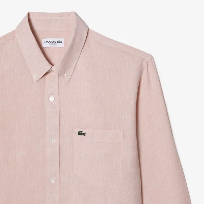 Camisa de lino de corte regular para hombre