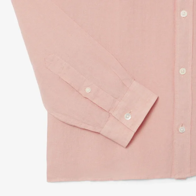 Camisa de lino de corte regular para hombre