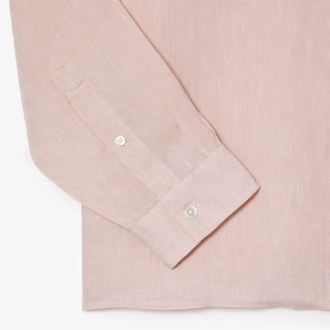 Camisa de lino de corte regular para hombre
