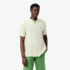 Camisa de lino de manga corta de corte regular para hombre