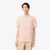 Camisa de lino de manga corta de corte regular para hombre