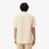 Camisa de lino de manga corta de corte regular para hombre