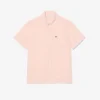 Camisa de lino de manga corta de corte regular para hombre
