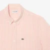 Camisa de lino de manga corta de corte regular para hombre