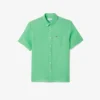 Camisa de lino de manga corta para hombre