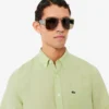 Camisa de lino de manga corta para hombre