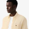Camisa de lino de manga corta para hombre