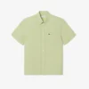 Camisa de lino de manga corta para hombre
