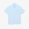 Camisa de lino de manga corta para hombre