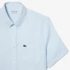 Camisa de lino de manga corta para hombre