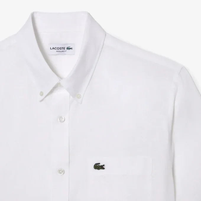 Camisa de lino de manga corta para hombre
