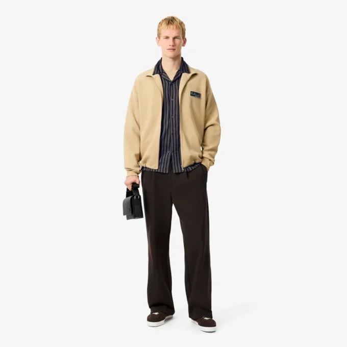 Camisa de lyocell a rayas de corte holgado para hombre