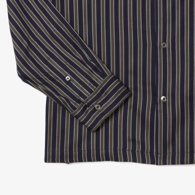 Camisa de lyocell a rayas de corte holgado para hombre