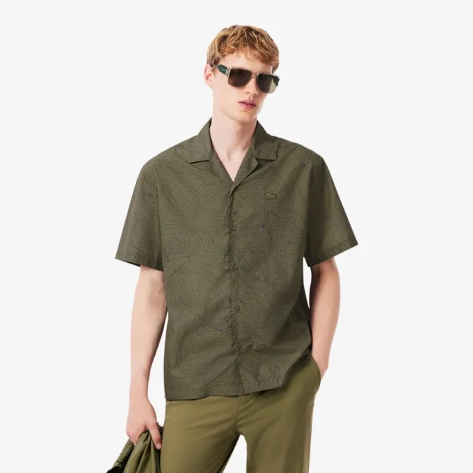 Camisa de manga corta de corte holgado para hombre