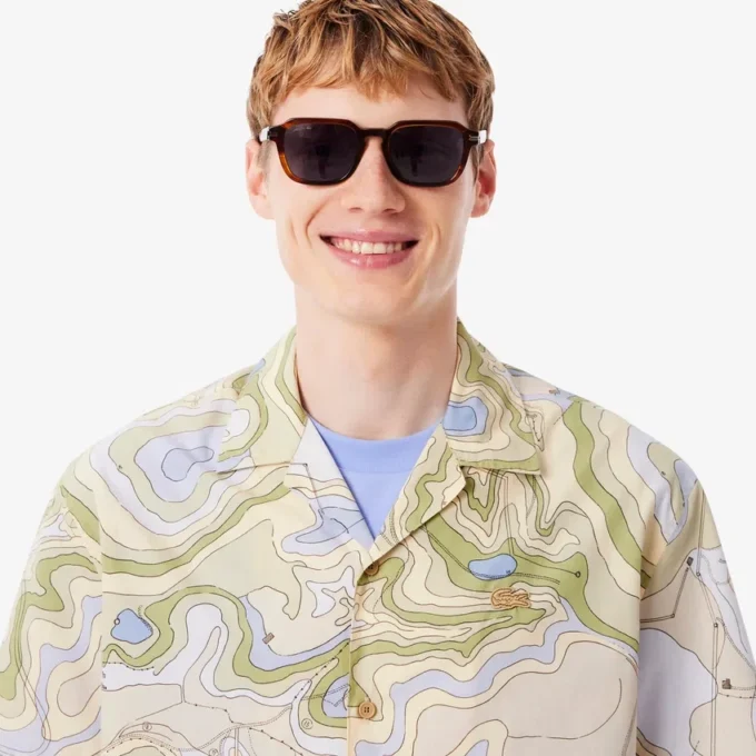 Camisa de manga corta de corte holgado para hombre