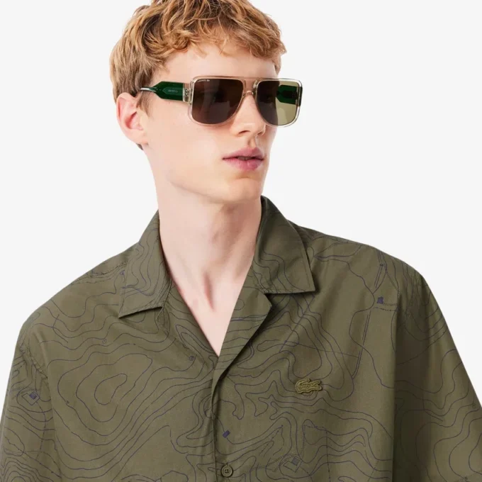 Camisa de manga corta de corte holgado para hombre