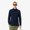 Camisa de piqué de algodón de corte entallado para hombre