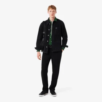 Camisa de piqué de algodón de corte entallado para hombre