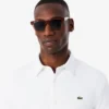 Camisa de piqué de algodón de corte entallado para hombre