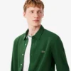 Camisa de piqué de algodón de corte entallado para hombre