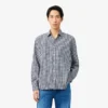 Camisa de popelín a cuadros de corte regular