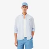Camisa de popelín a cuadros de corte regular