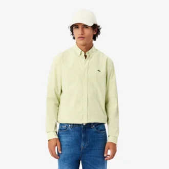 Camisa de popelín a cuadros de corte regular