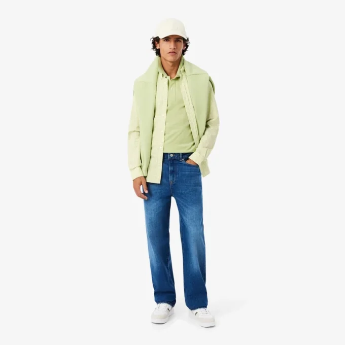 Camisa de popelín a cuadros de corte regular
