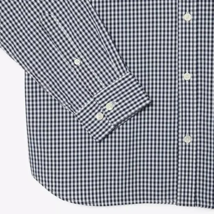 Camisa de popelín a cuadros de corte regular