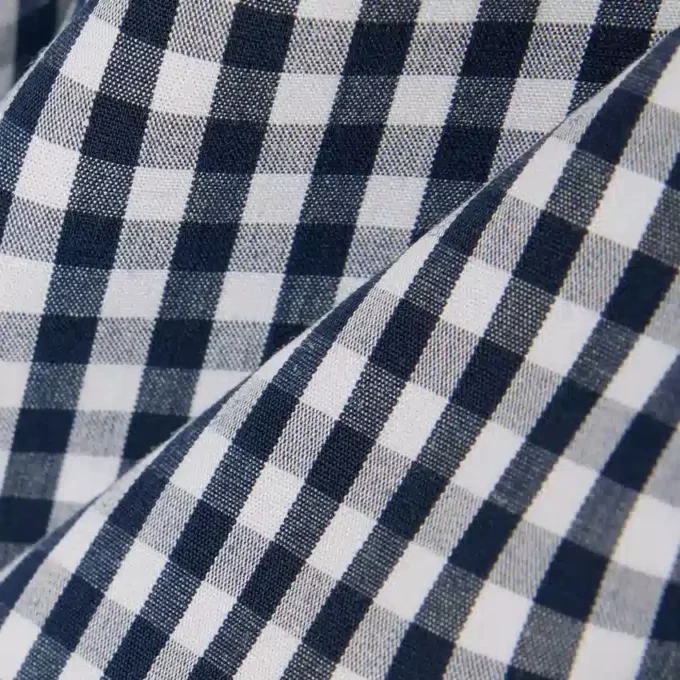 Camisa de popelín a cuadros de corte regular