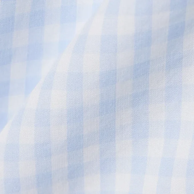 Camisa de popelín a cuadros de corte regular