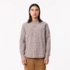 Camisa de popelín a cuadros de corte regular para hombre