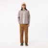 Camisa de popelín a cuadros de corte regular para hombre