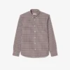 Camisa de popelín a cuadros de corte regular para hombre