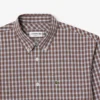 Camisa de popelín a cuadros de corte regular para hombre