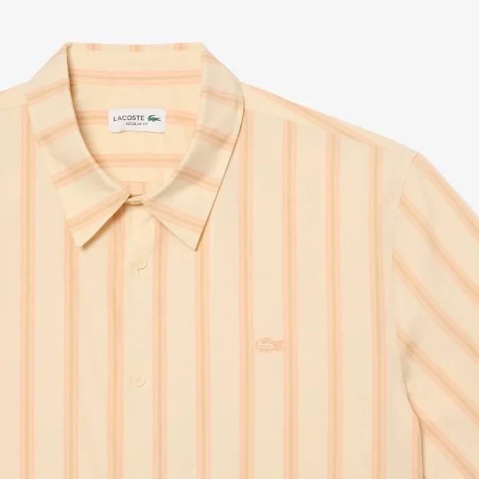 Camisa de popelín a rayas de corte regular