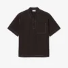 Camisa de popelín de manga corta y corte holgado