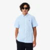 Camisa de popelín de manga corta y corte regular