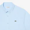 Camisa de popelín de manga corta y corte regular