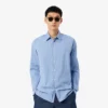 Camisa de popelín elástico a rayas de corte entallado