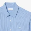 Camisa de popelín elástico a rayas de corte entallado