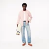 Camisa de popelín elástico de corte entallado para hombre