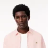 Camisa de popelín elástico de corte entallado para hombre